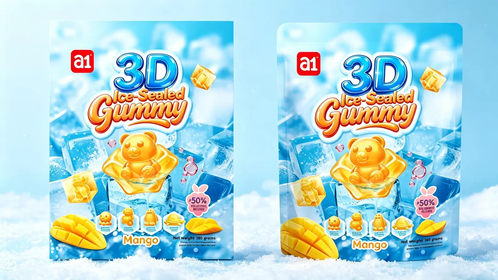 мармелад a1 3D Ice-Sealed со вкусом манго, экспортная упаковка на английском