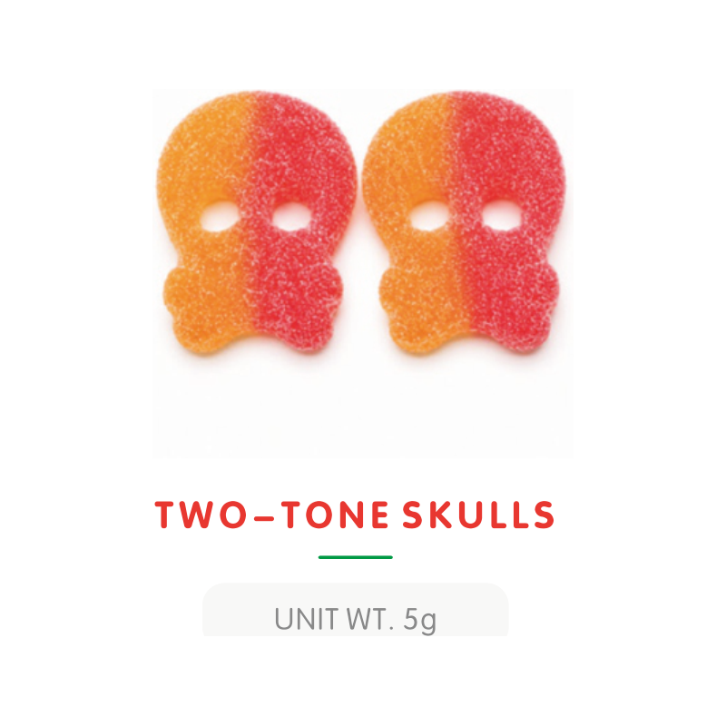 Two-Tone Skull Gummy Candy