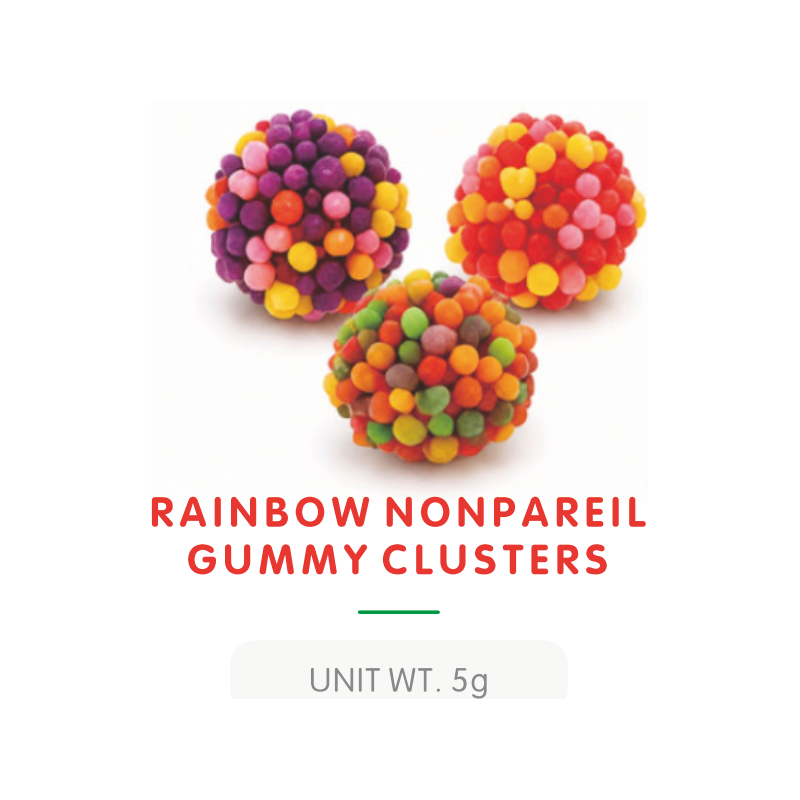 Rainbow Nonpareil Gummy Clusters S main