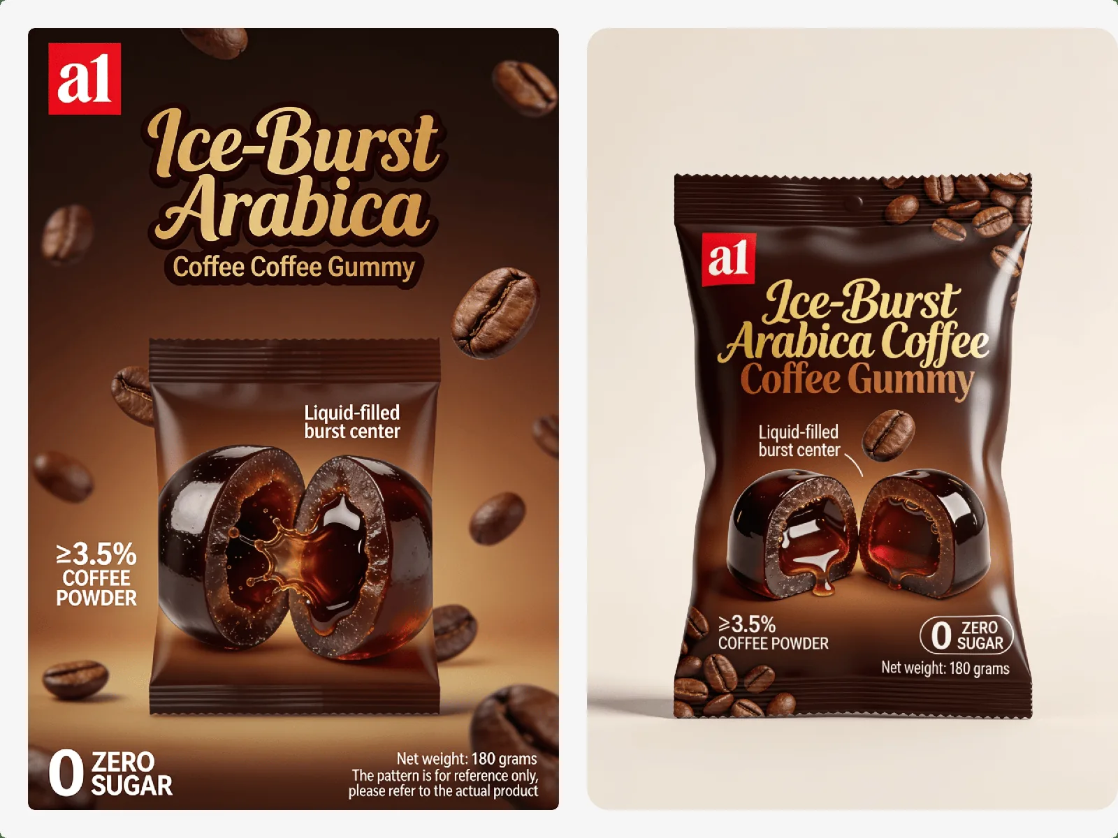 экспортная упаковка мармелада a1 Ice-Burst Arabica Coffee без сахара