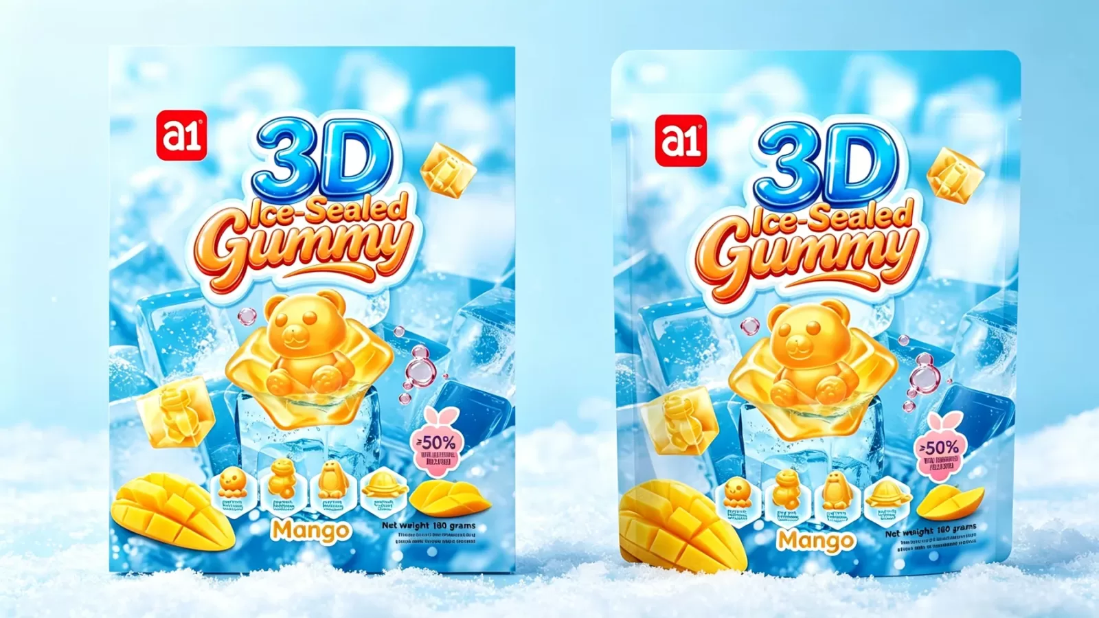 жевательная конфета 3D с холодным запаиванием, манго, в дой-паке — доминирующий формат экспорта